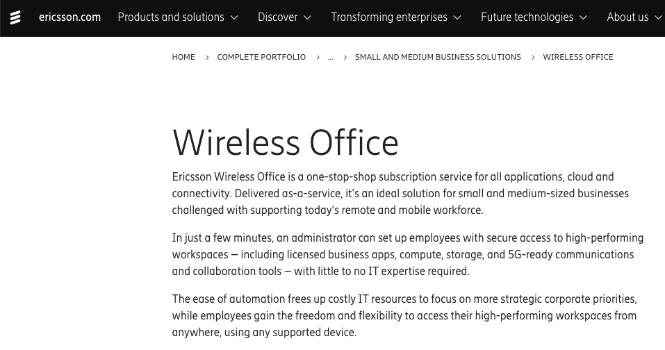 Ericsson Wireless Office